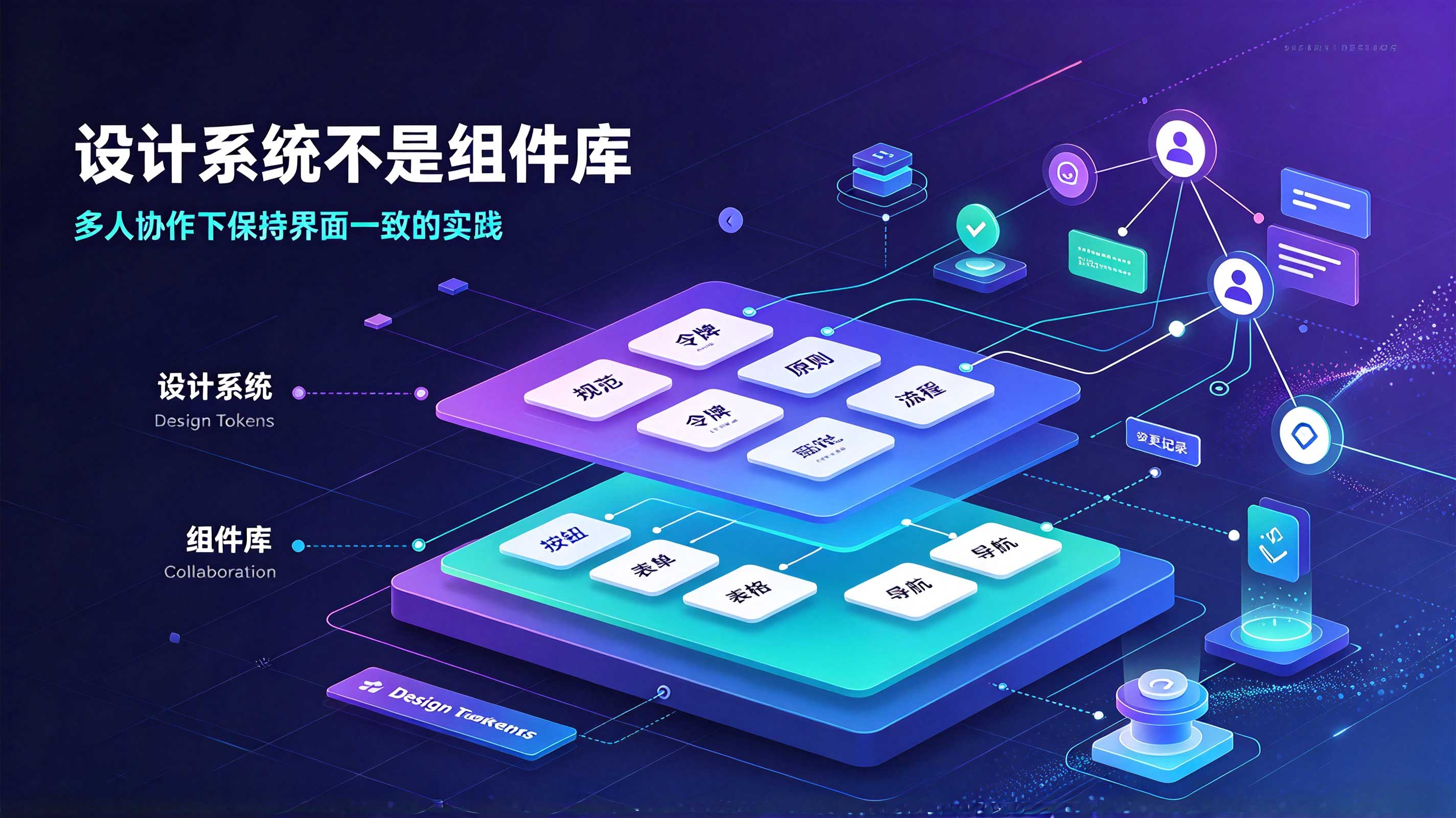 设计系统不是组件库：多人协作下保持界面一致的实践 封面